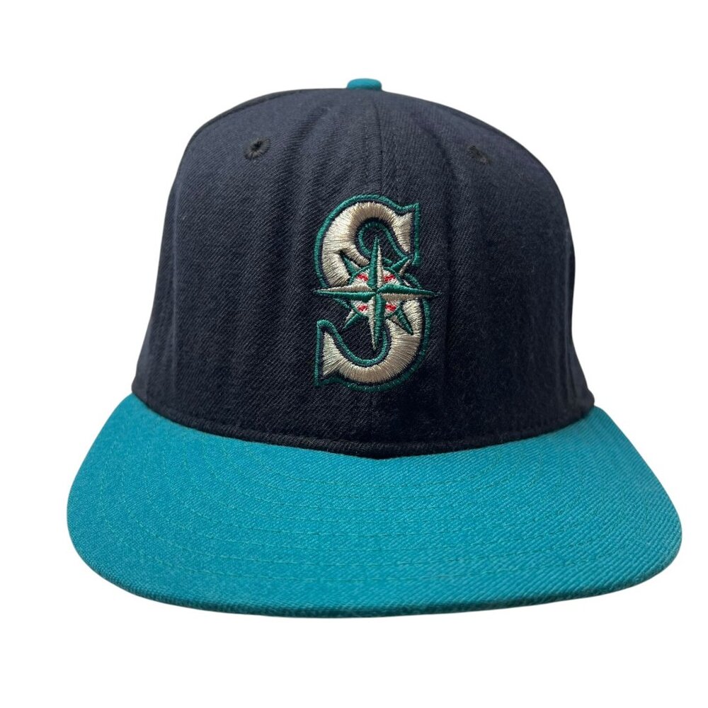 Seattle Mariners New Era 5950 Diamond Collection 7 3/8 Vintage Wool Hat Cap 90's